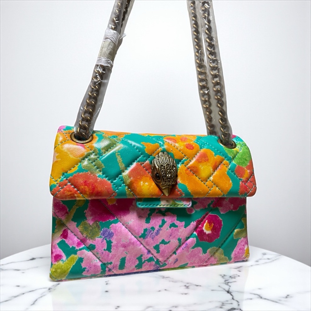 NWT Kurt Geiger Turquoise Mini Kensington Quilted Crossbody Purse 🤩